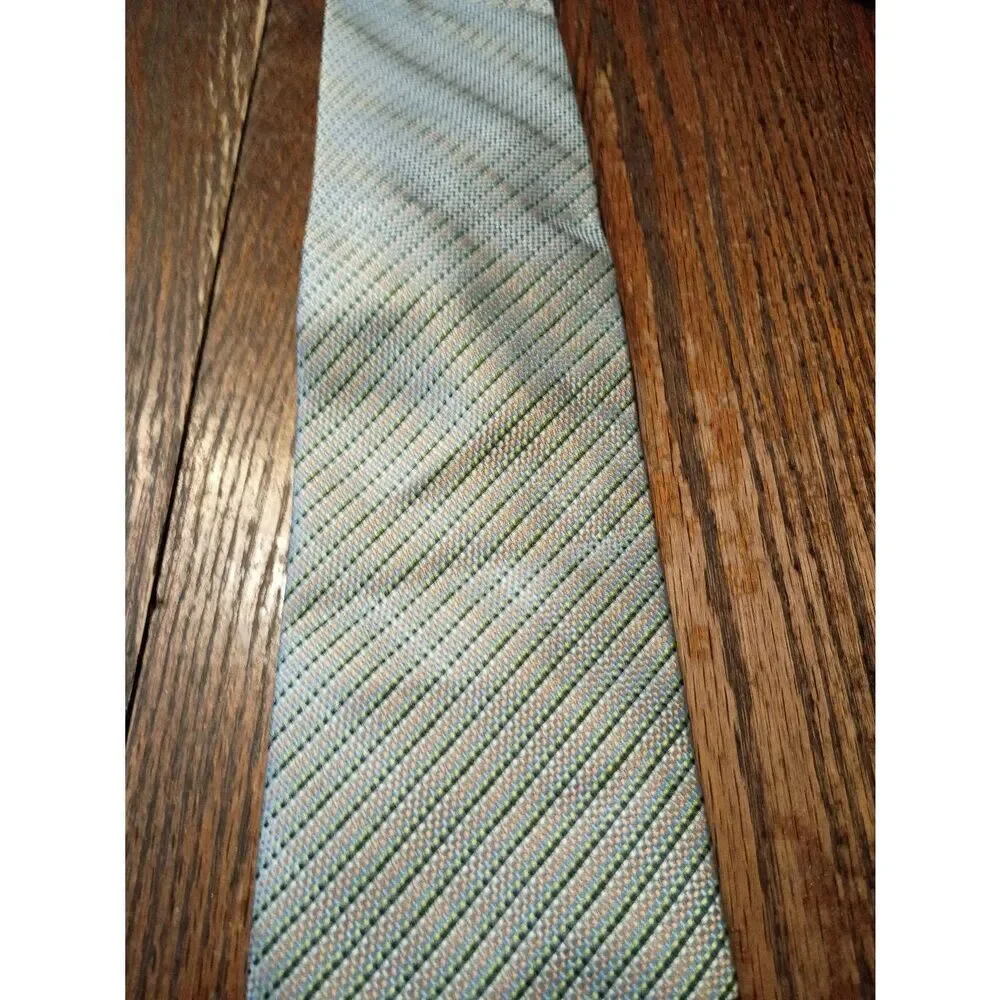 Galo Cossinni Blue Peach Green Silk Handmade Mens Tie Necktie